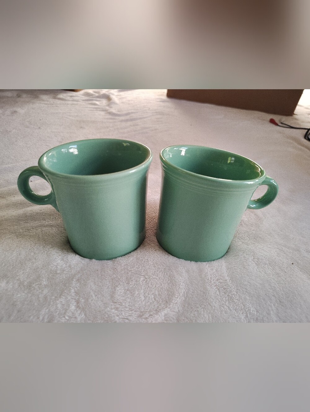 Fiestaware Sea Mist Green O Handle Coffee Cup Set Of 2